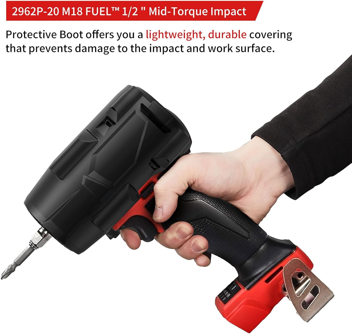 M18 Fuel Mid-Torque Impact Rubber Protective Boot 49-16-2960 M18 FUEL&trade; 3/8" Mid-Torque Impact Rubber Protective Boot (2962-20) image number 5