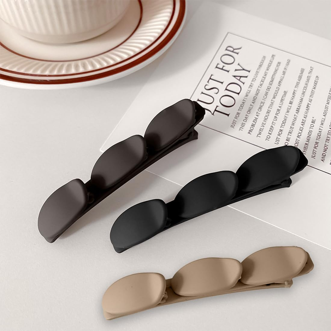 6 X Double Layer Hair Clips, Braided Hair Clips, Hair Clips, Women'S Elegant Hair Styling Clips, Hair Clip, Hair Clips image number 4