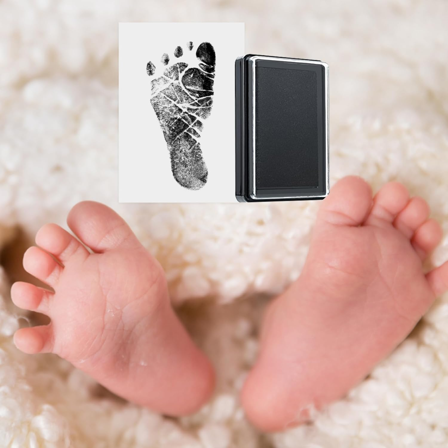 Baby Footprint Kit & Handprint Kit with 1 Clean-Touch Ink Pad and 2 Imprint Cards for Pet Dog Paw Print New Parents Dog Paw Print image number 1