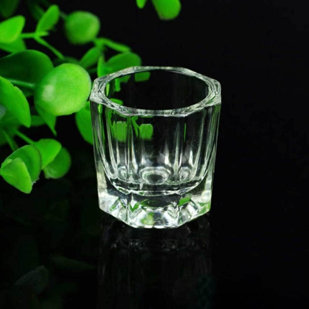 2Pcs Nail Acrylic Liquid Cups Powder Dish Replacement Glass Crystal Cups Polish Glassware Tools (Octogonal) Powder Dappen Dish Nail Art Liquid Cups Glass Crystal Cups Polish Glassware Tools image number 6