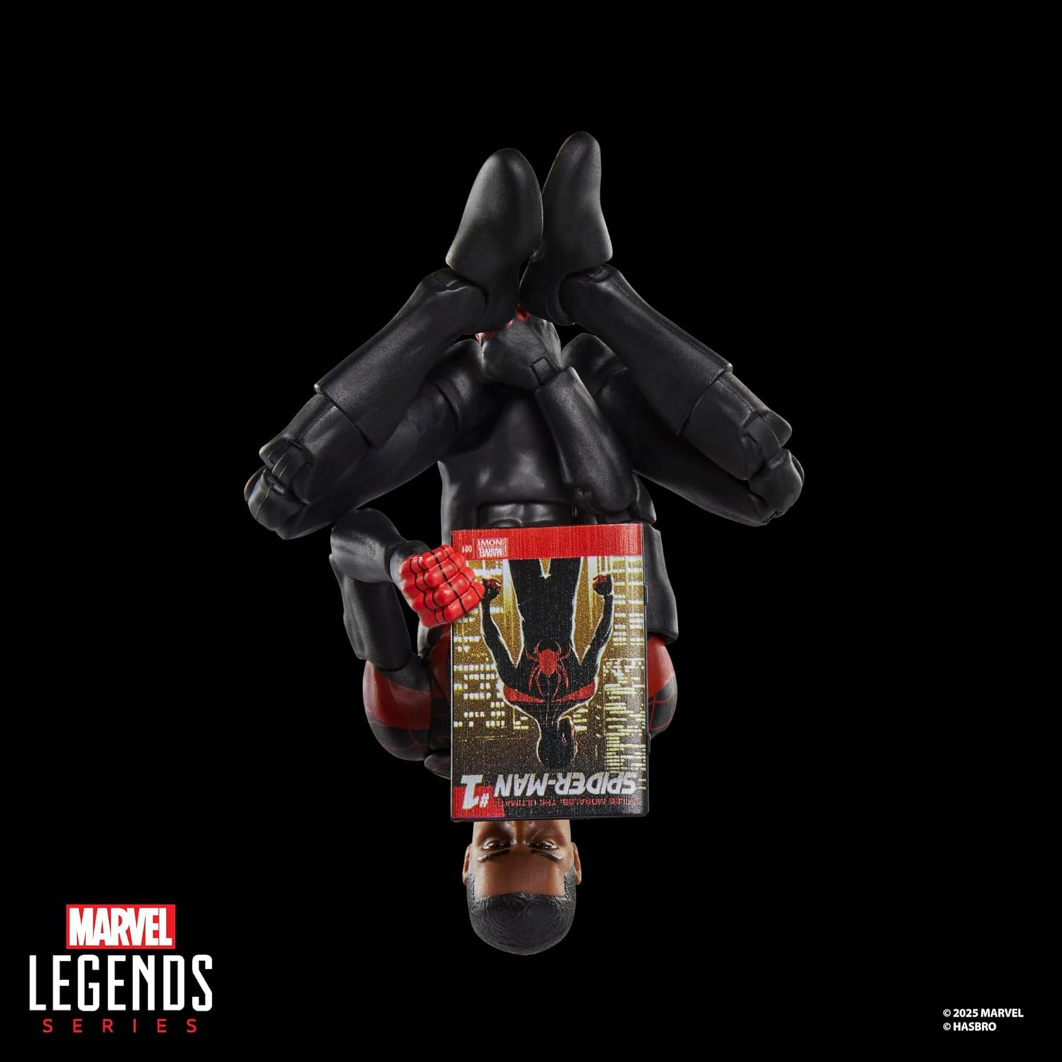 Marvel Legends Series Ultimate Miles Morales, Spider-Man Comics-Inspired Collectible 6-Inch Scale Action Figure with Character-Sized Comic Accessory image number 6