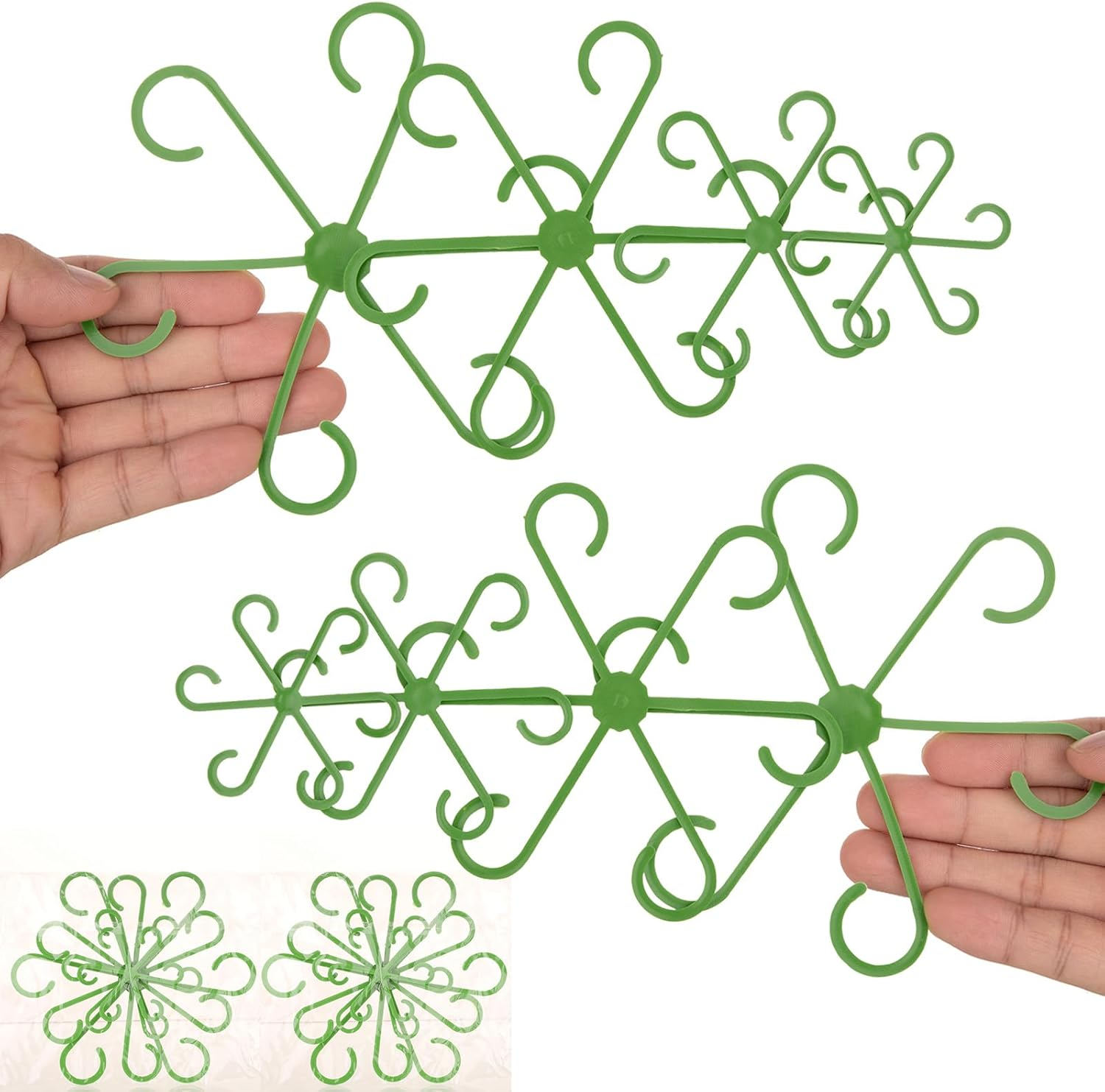 16 Pcs Plant Stem Support, Climbing Houseplant Stem Supports, Plants Holder Hook for Indoor Home Garden (Green) image number 5