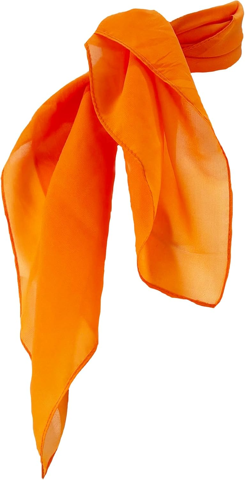 1950S Chiffon Scarf, Vintage Ascot, Retro Hair Tie for Women and Children