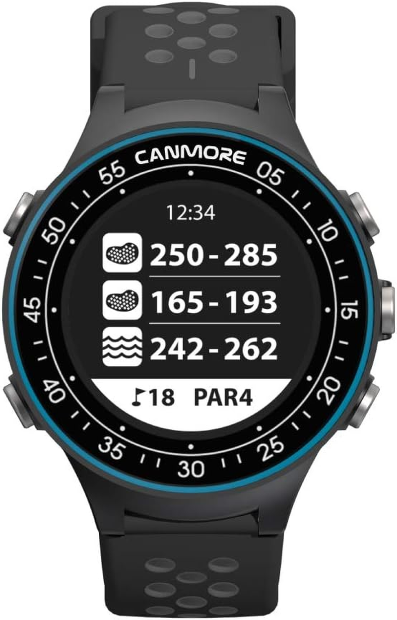 CANMORE TW411 Golf GPS Watch with Fitness Tracker, 41,000+ Free Preloaded Worldwide Course, Upgraded IC Chip, Blue - Blue,Green image number 2