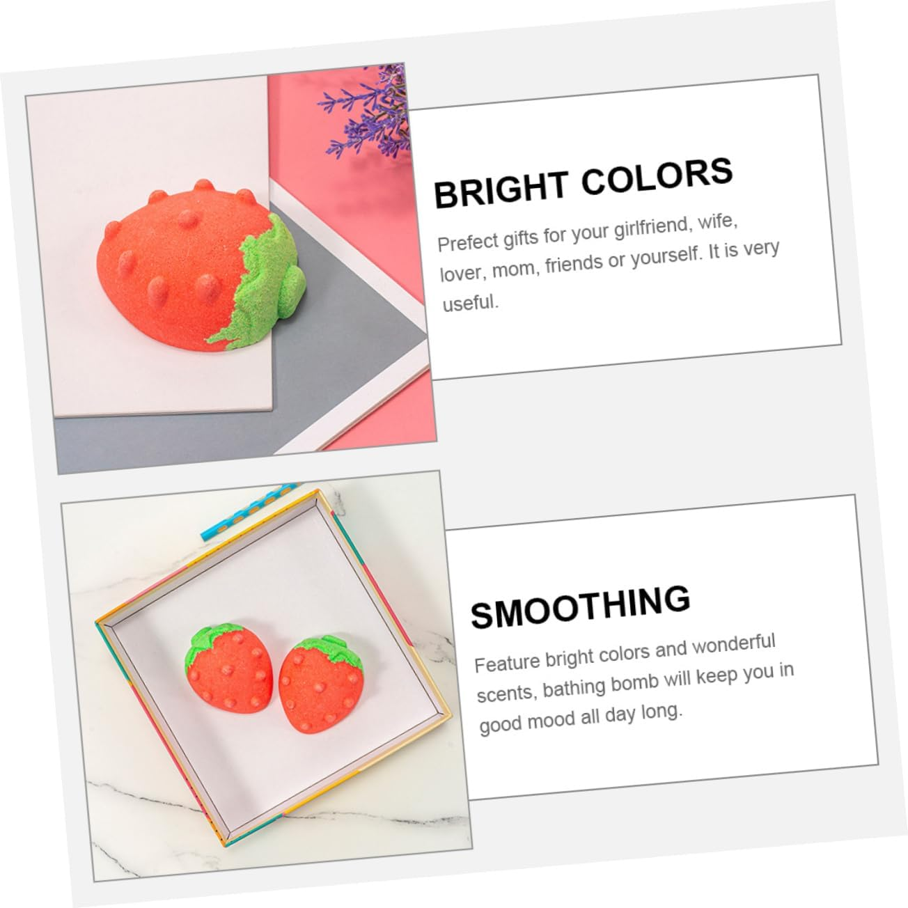 SEWOART 4Pcs Cute Aroma Bath Salt Bomb Multi-Function Bath Bomb for Boys and Girls Women