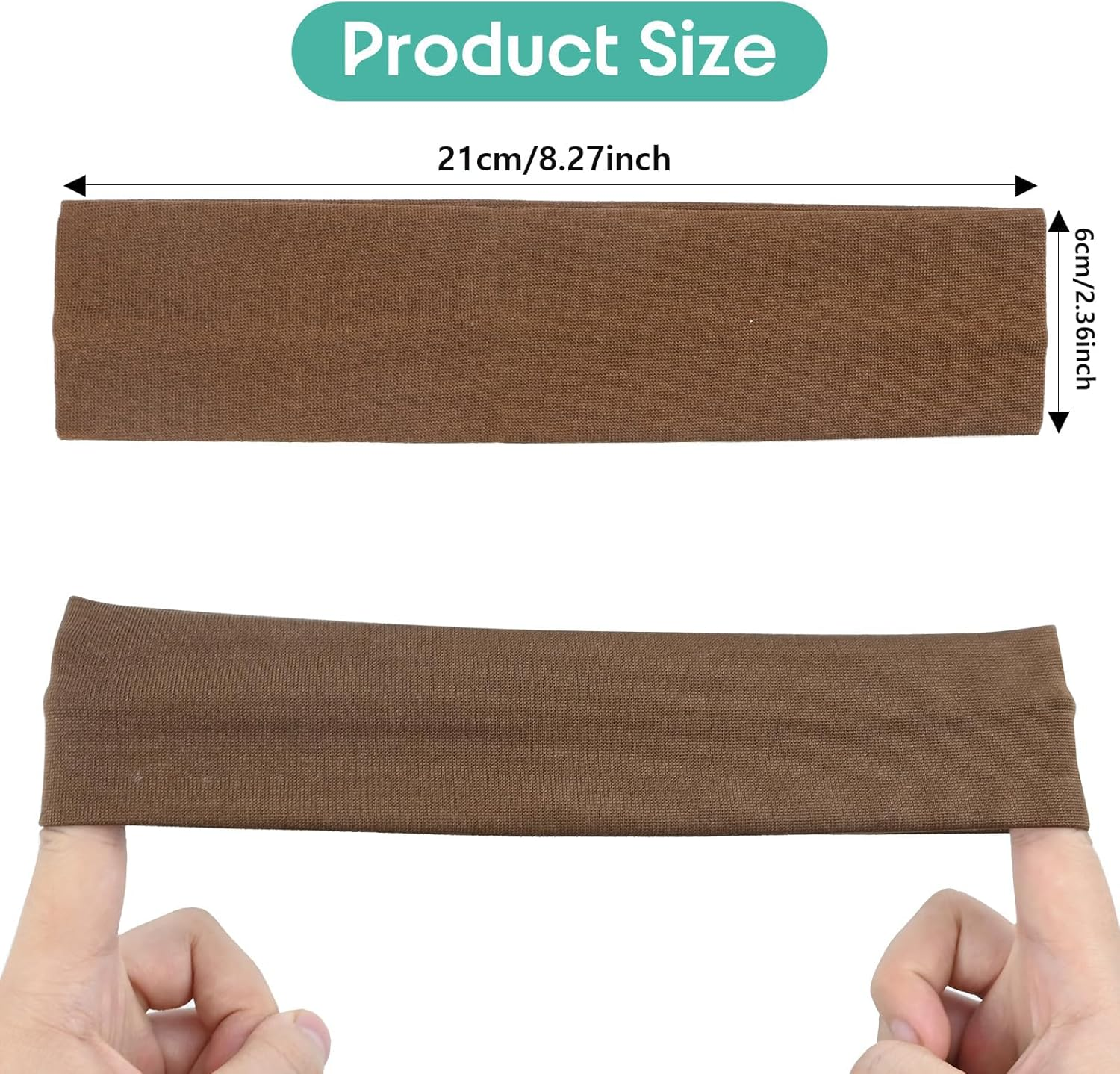 Yuannee Headbands for Men and Women, 6 Pieces Sports Hair Band, Elastic, Soft and Non-Slip, Gym, Thin Headband, Summer Hair Bands for Yoga, Running, Ideal Ninja Headband for Sports and Everyday Use image number 3