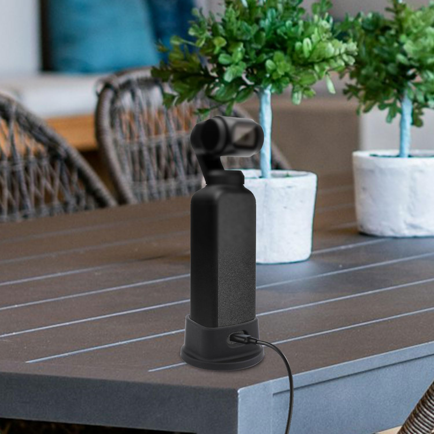 Silicone Desktop Mount for Osmo 3, Stable Desktop Support Bracket for Camera Compact Portable Base Support Stand Accessories for DJI Osmo Pocket 3 (Black) image number 5