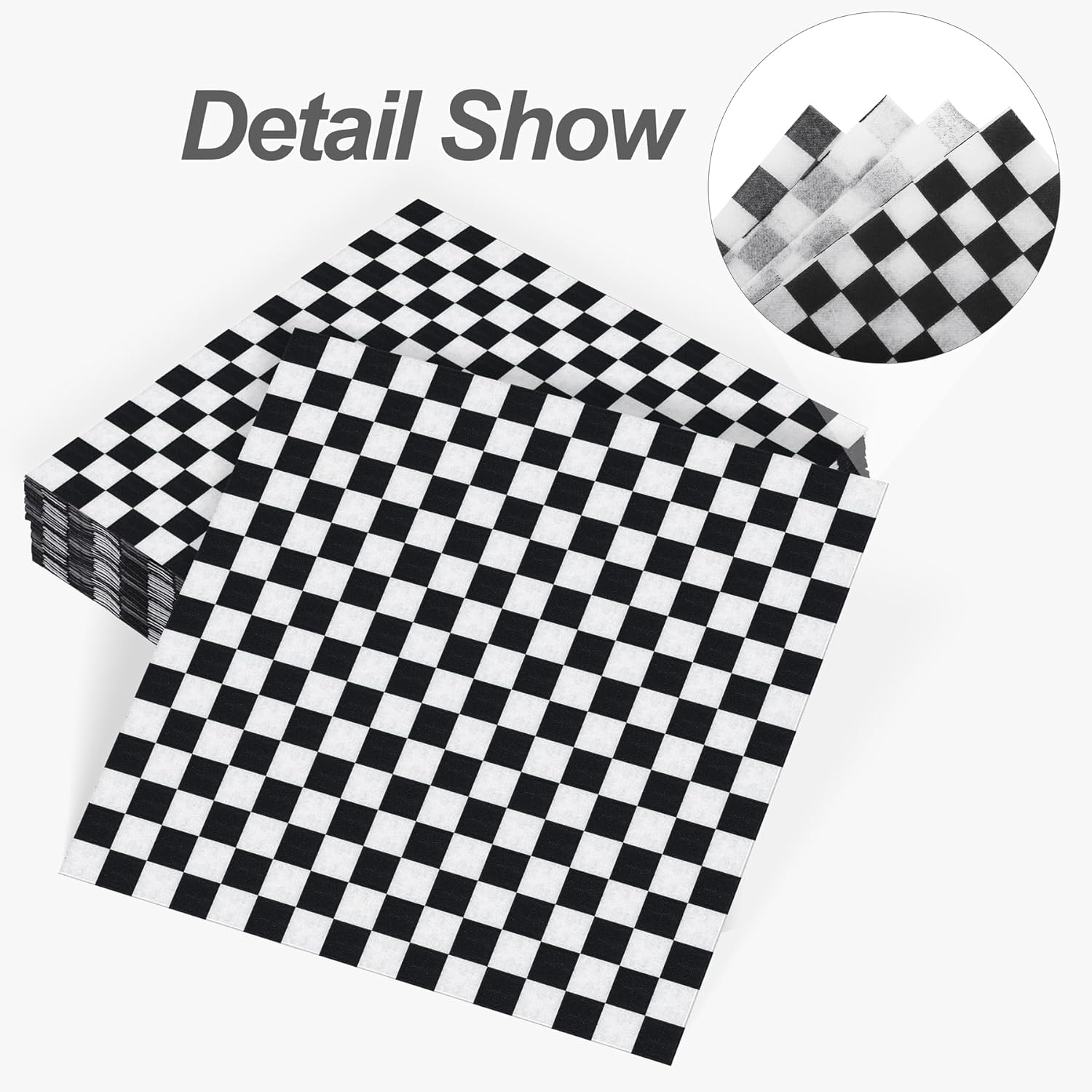 Aodaer 48 Pieces Race Car Paper Napkins - Disposable Checkered Flag Cocktail Dinner Napkins 13" X 13" Unfolded for Racing Party Supplies image number 6