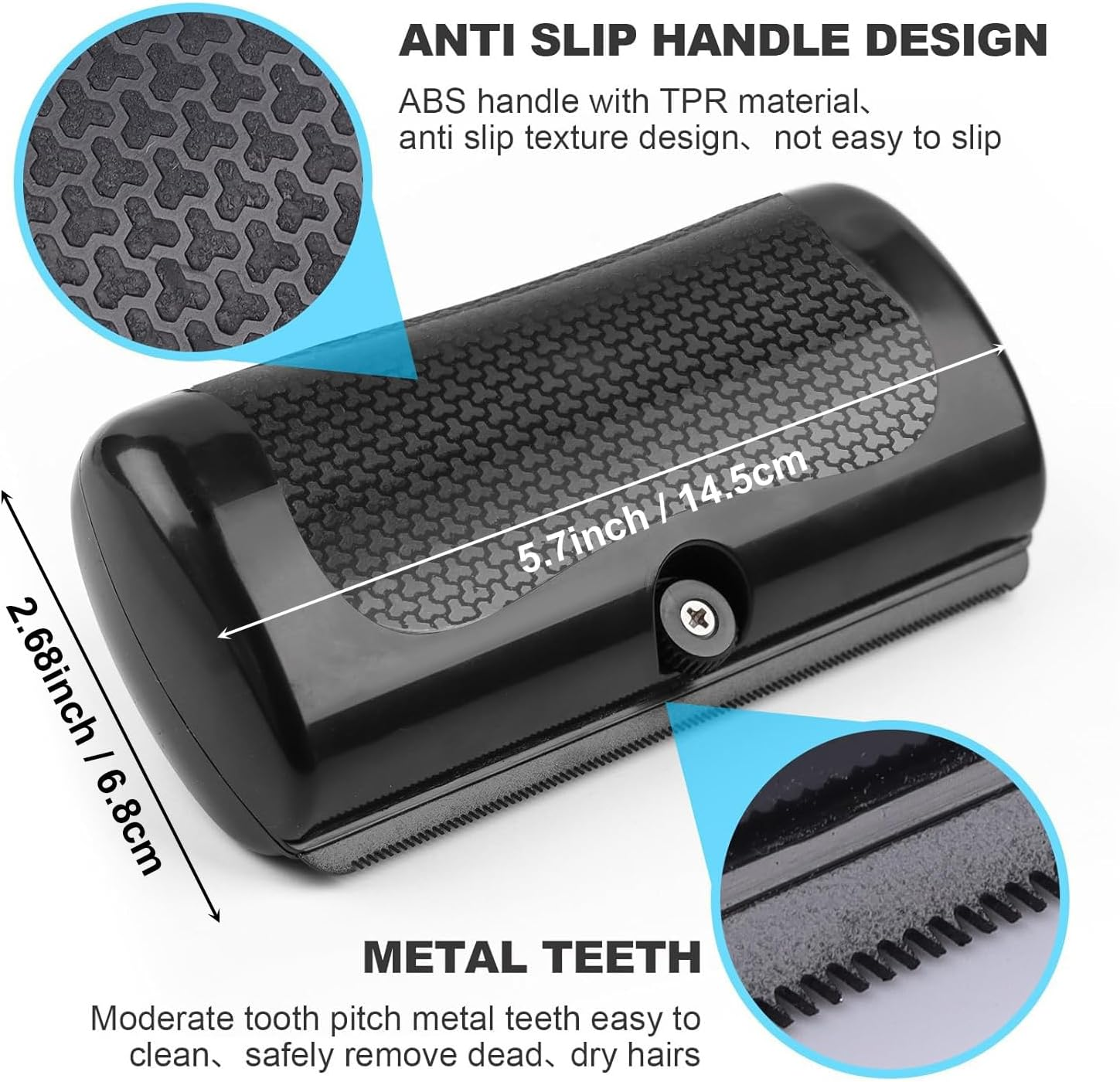 Grooming Deshedding Brush for Cats, Dogs and Horses, Hair and Fur Removal Tool image number 3