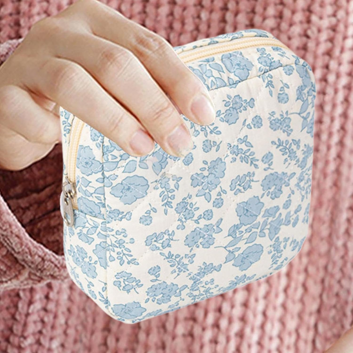 Sanitary Pad Storage Bag - First Period Kit for Girls | Sanitary Disposal Bags | Portable Zipper Stylish Pouch | Menstrual Tampon Nursing Pads Holder for Teen Pads/Sanitary Napkins/Small Tampons