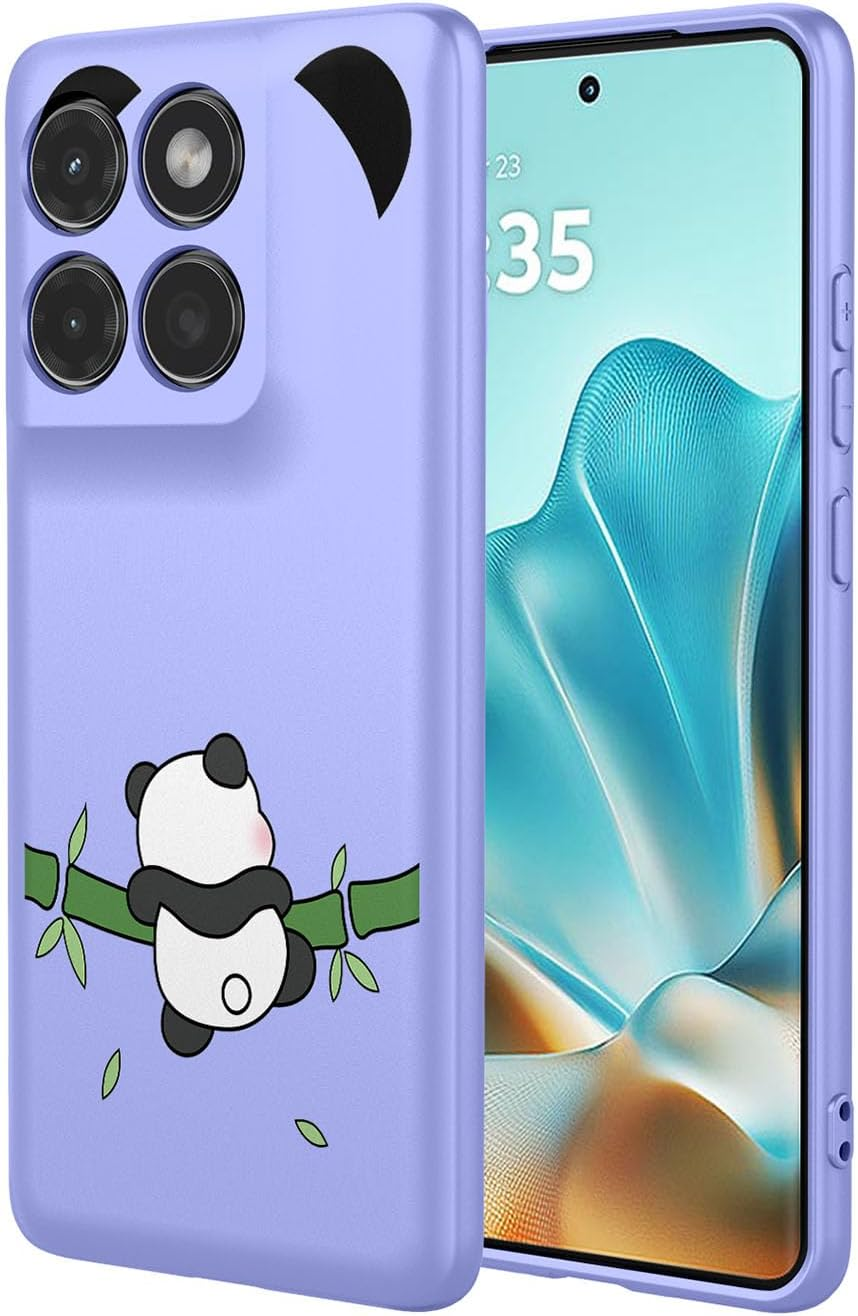 BORYA Silicone Case for Motorola Edge 60 Fusion, Ultra Thin Shockproof Mobile Phone Case, Silky Soft TPU Protective Case, Simple Elegant Colour Pattern Cover, Microfibre Lining Case, P1