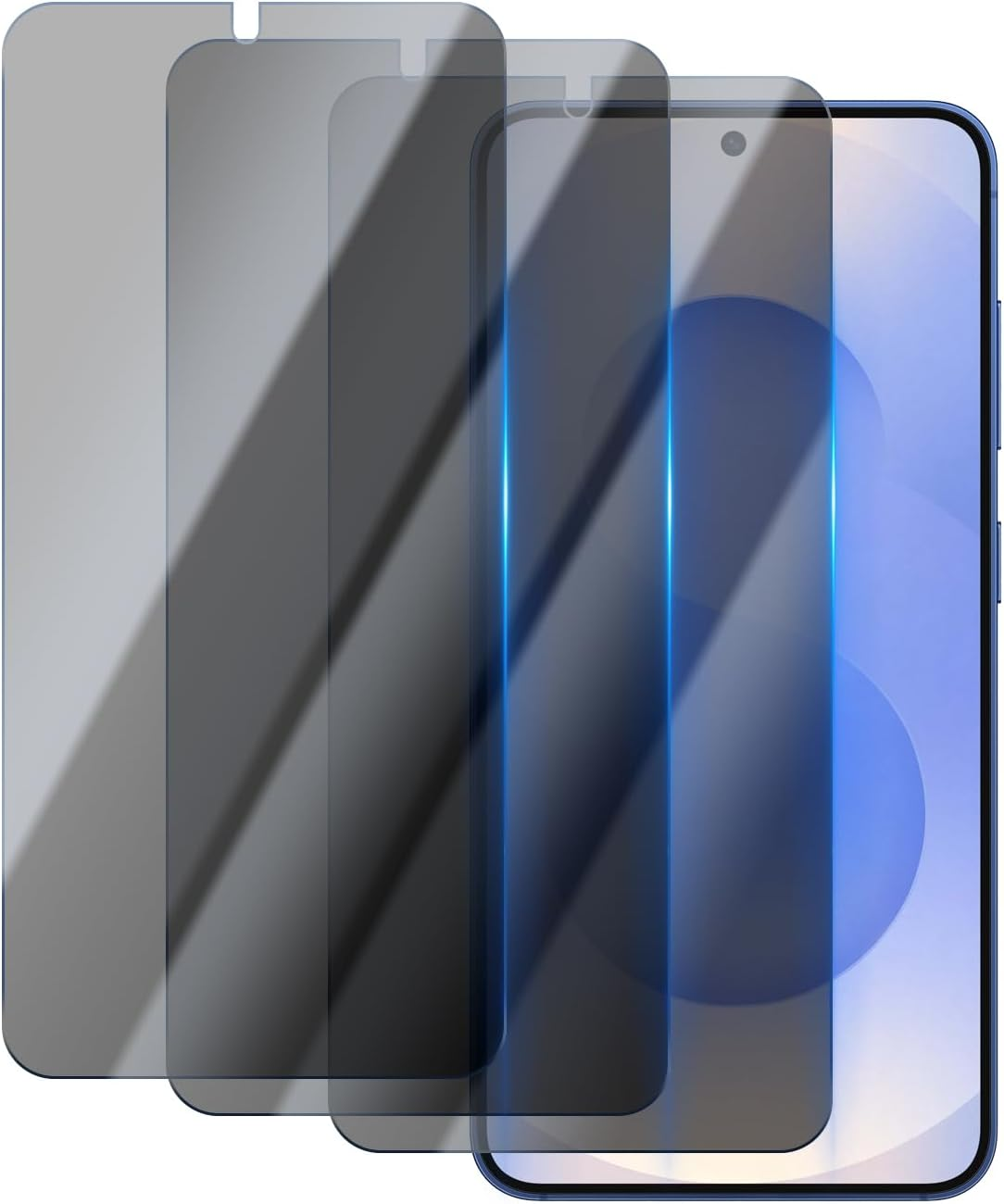 YUXINDZ Pack of 3 Privacy Screen Protectors for Samsung Galaxy S25, Anti-Spy Screen Protector, Privacy Film, 9H Hardness, Anti-Scratch, Bubble-Free image number 3