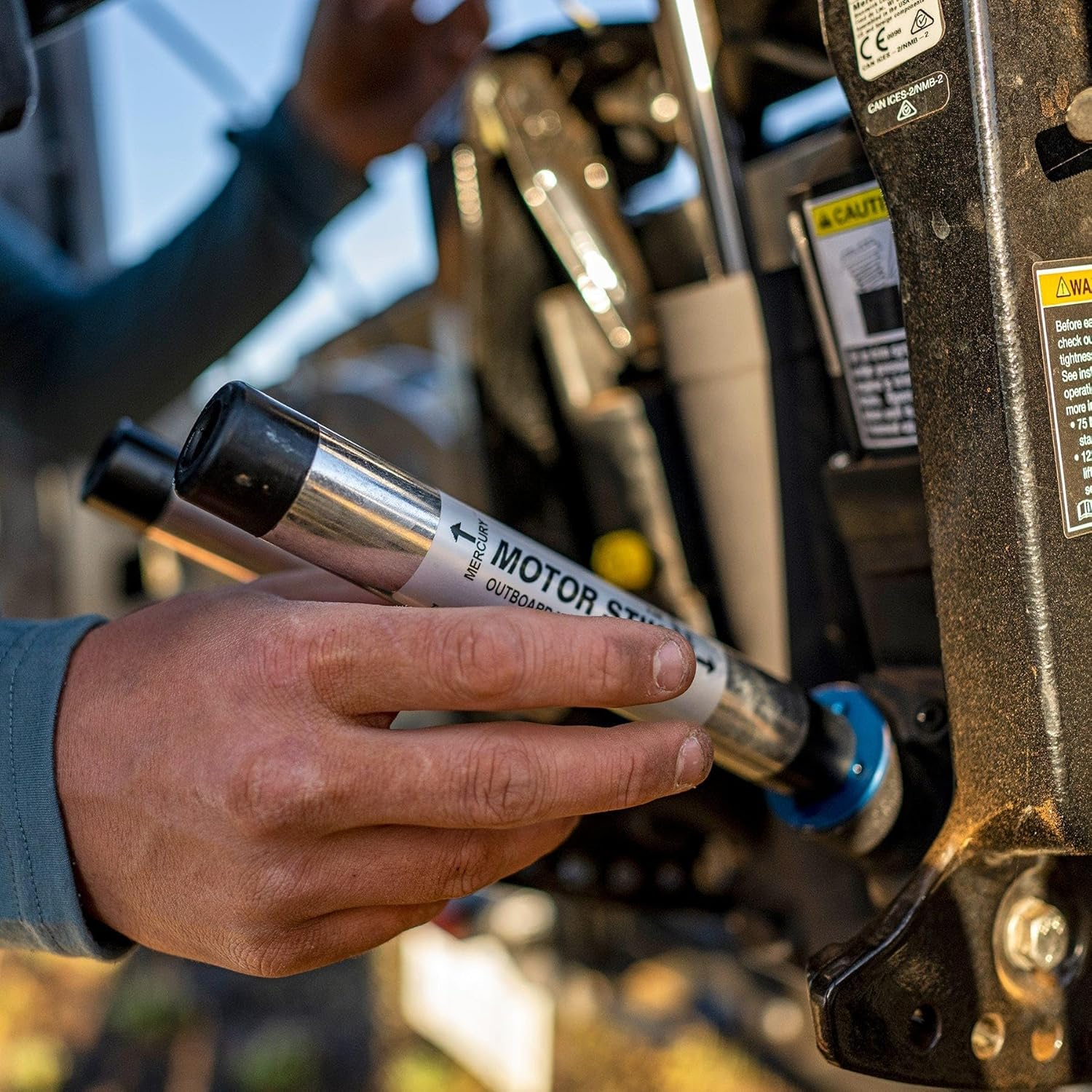 T-H 3003.6276 Marine MSS-1-DP Motor Stik Outboard Motor Support, Silver image number 1