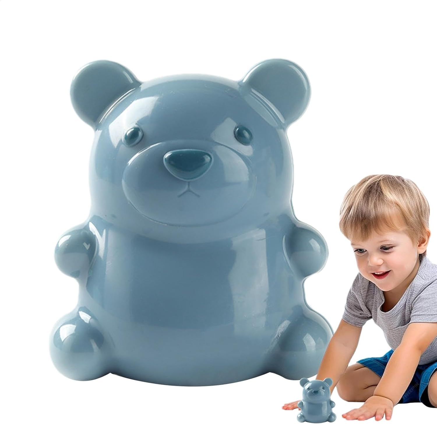 Nail Cleaning Brush - Adorable Nail Brush, Washable Nail Brush | Nail Brush High Performance Bear Shaped Nail Brush, Soft Bristles Easy Grip Bear Finger Nail Brush, Lightweight Nail Brush for Little image number 3