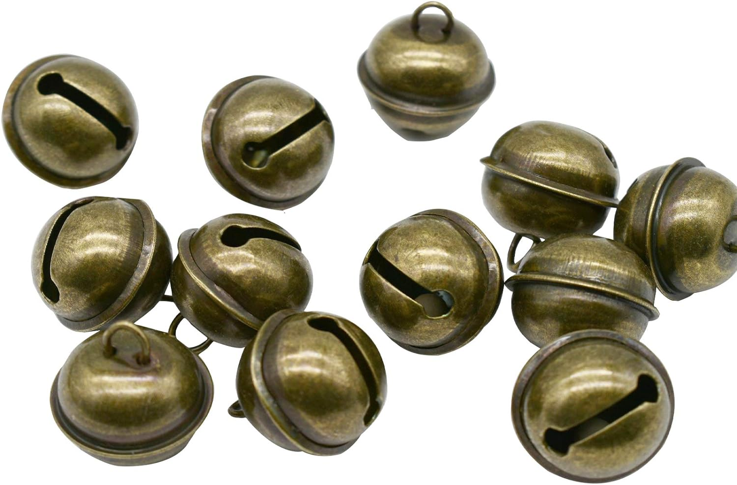 Maydahui 20PCS Vintage Jingle Bell 1 Inch (22Mm) Antique Decorative Tone Copper Bell for Pet Dog Cat Pendants Christmas Tree Crafts Decoration image number 2