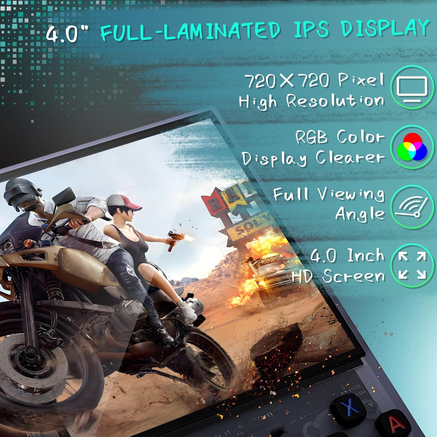 R36MAX Retro Handheld Game Console with 256GB Micro SD Card, 40000+ Games Retro Gaming Console, 4.0" IPS HD Screen, 4000Mah Rechargeable Mini Retro Video Console, Portable Pocket Arcade - Grey