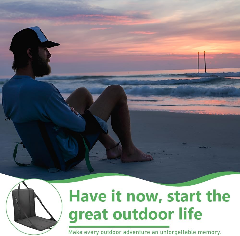 Foldable Travel Cushion, Outdoor Travel Pad, Ultra-Lightweight Portable Seat Mat, Comfortable for Camping & Stadium Events (Black 40X40X40Cm) image number 1