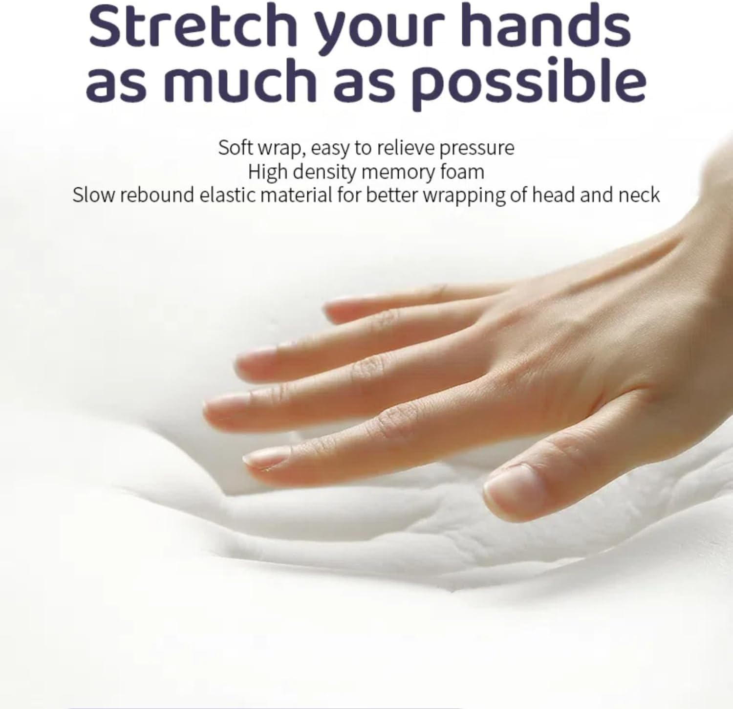 Cervical Neck Pillow, Pain Relief Cooling Butterfly Pillow, Odorless Ergonomic Memory Foam Pillows, Orthopedic Bed Pillow for Side Back and Stomach Sleepers with Pillowcase,Earplugs​, Sleep Mask image number 7