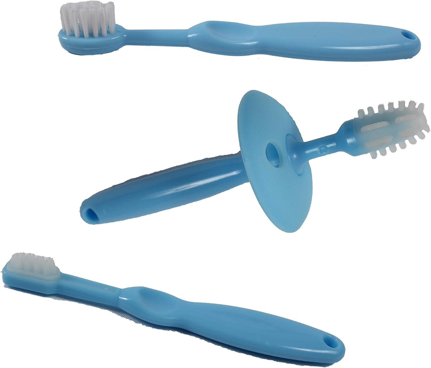 Sweetie Toothbrush Set (3 Pack)1-360&deg; Silicone Baby Toothbrush Infant Training 2-Tooth Brush Age 0-2 Baby 3-Toothbrush, First Brush (Color May Vary) image number 5