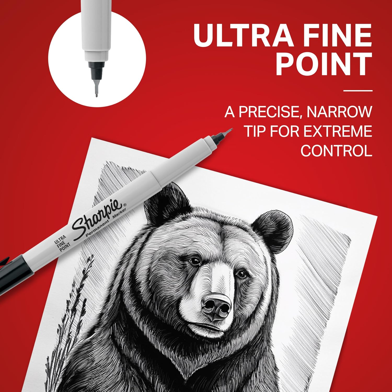 Sharpie Ultra Fine Marker, Black (Pack of 2) image number 3
