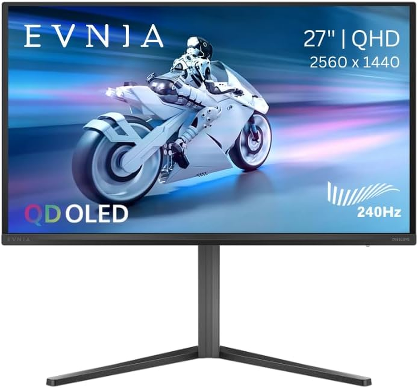Philips Evnia 27M2N6500 27" QHD Gaming Monitor &ndash; 2560&times;1440, QD-OLED, 240Hz, 0.03Ms, Displayhdr Trueblack 400, 99% DCI-P3, G-Sync, Freesync Premium Pro, Ergonomic Stand image number 1