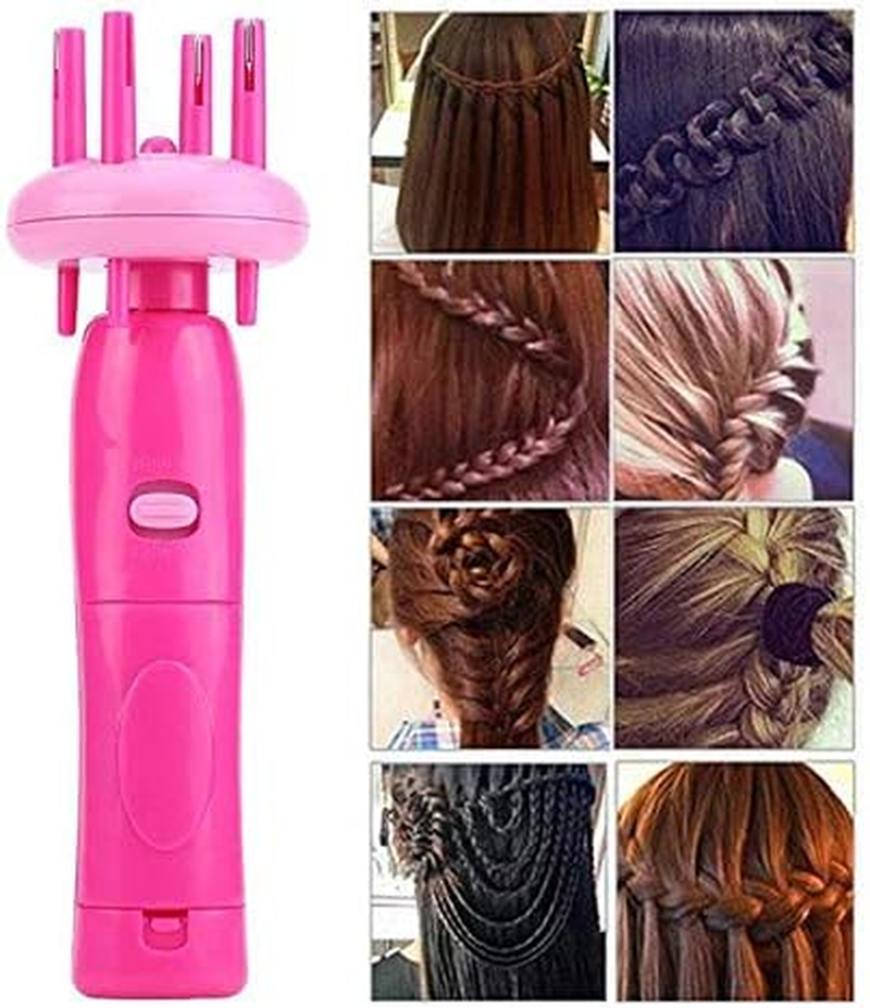 Tuperoymse Women Portable Electric Automatic Diy Hairstyle Tool Braid Machine Hair Weave Roller Twist Braider Device Kit image number 3