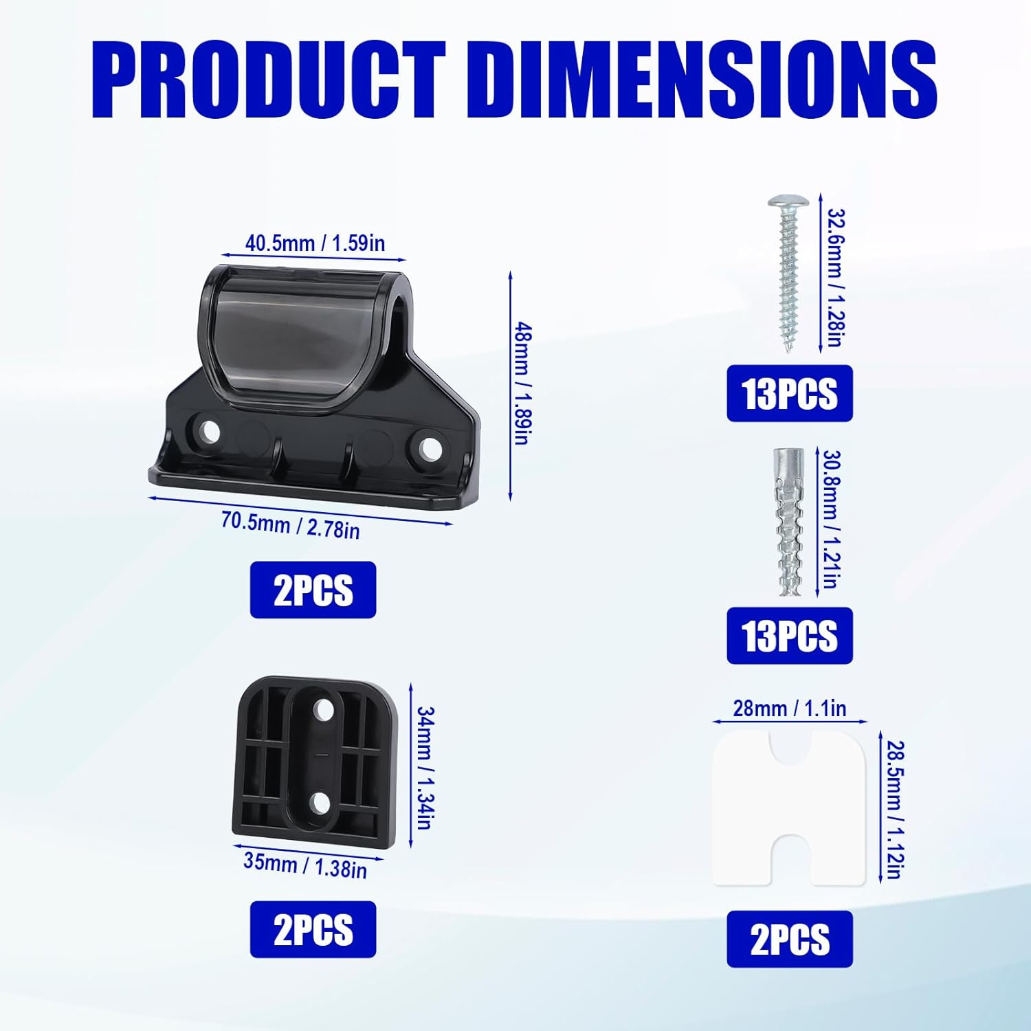 Black Retractable Baby Gate Replacement Part, 55" W X 33" H Retractable Baby Gate Extension Kit with 2 Latches 2 Brackets & 1 Set of Screws for Telescopic Doors for Babies and Pets image number 1