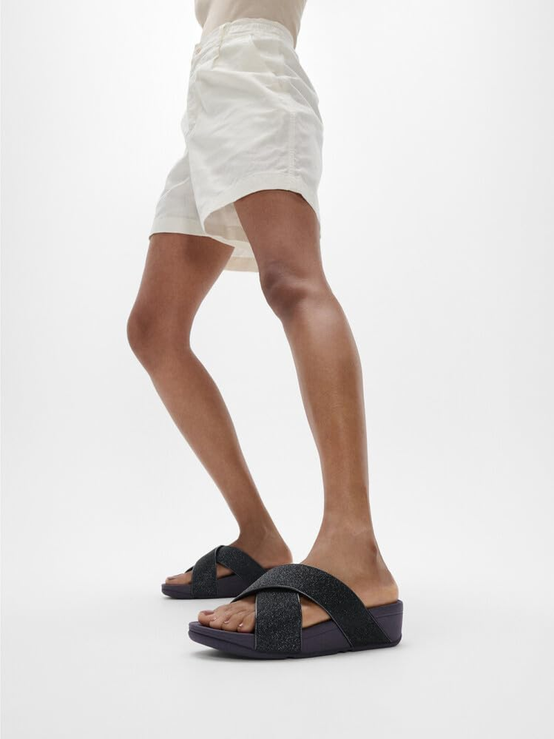 Fitflop Women'S Lulu Glitterdust Cross Slides Sandal image number 4