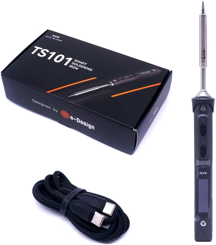 TOOLSAGE TS101 Digit Soldering Iron with I Tips Kit Upgrade Smart Programmable 90W PD 65W DC Type-C DC5525 image number 5