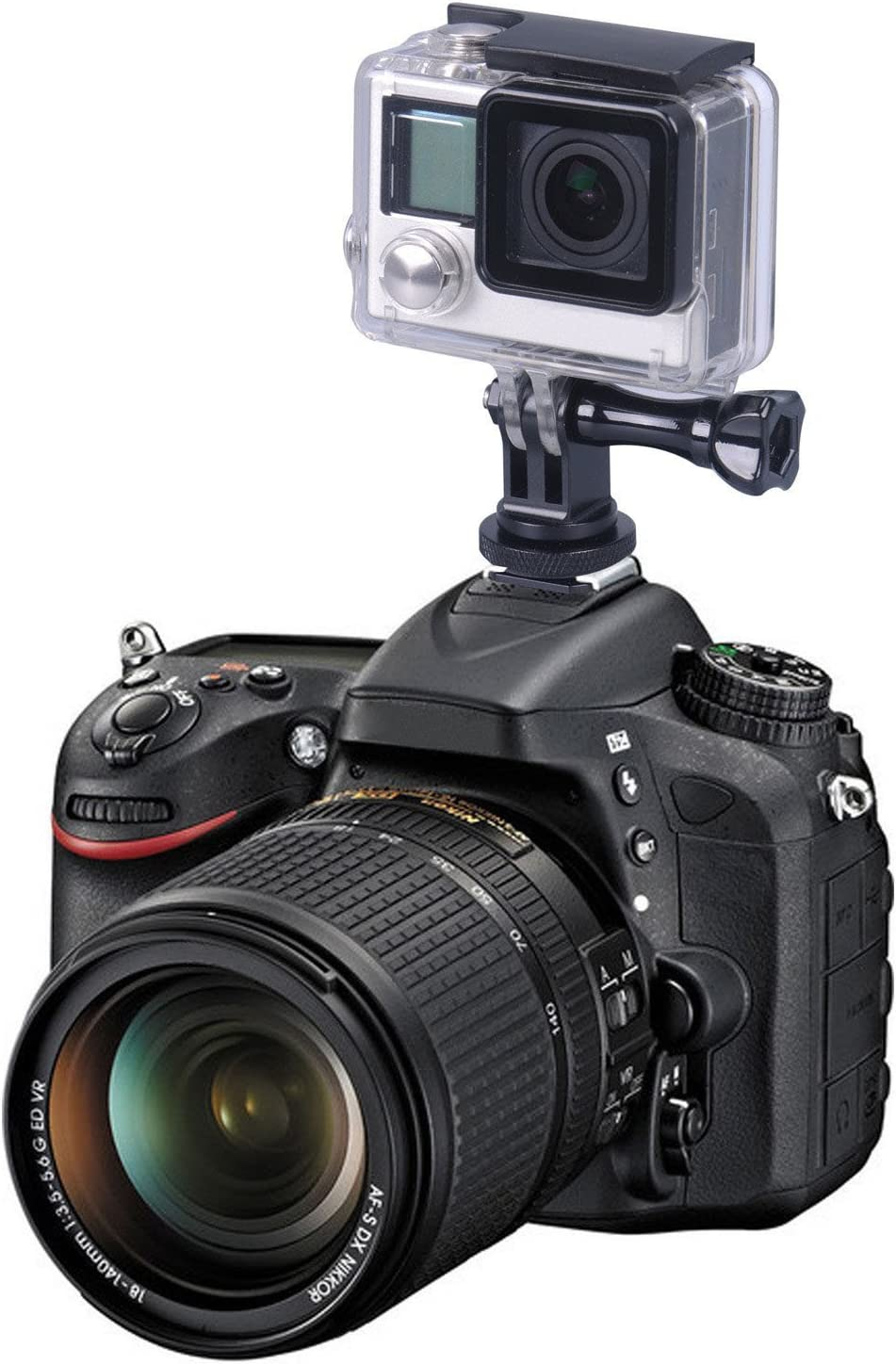 Smatree Full Aluminum Tripod Screw to DSLR Camera Flash Cold Shoe Mount Adapter Compatible for Gopro Hero 13/12/11/10/MAX/9/8/7/6/DJI OSMO Action 5 Pro, Aluminum Shoe Mount Adapter image number 2