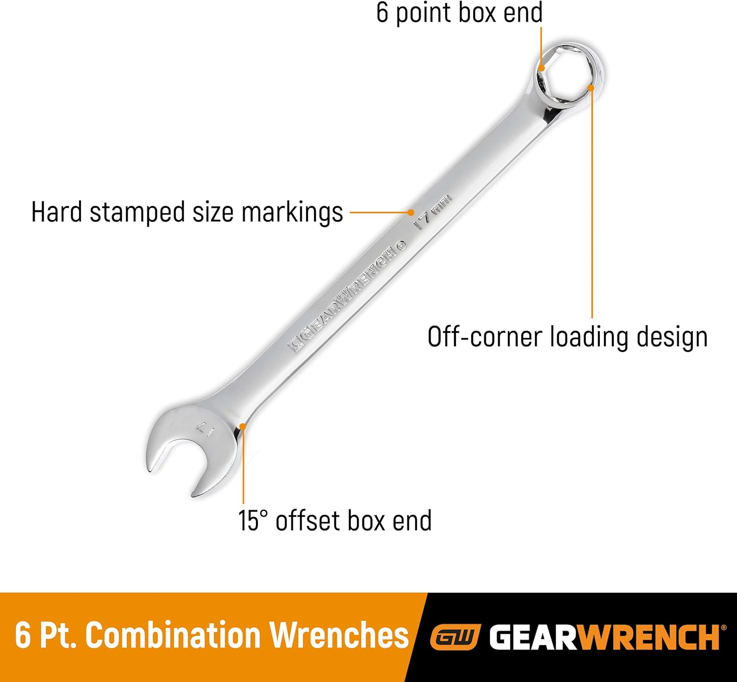 Gearwranch 6 Point Combination Wrench, 9/16-Inch Size image number 5