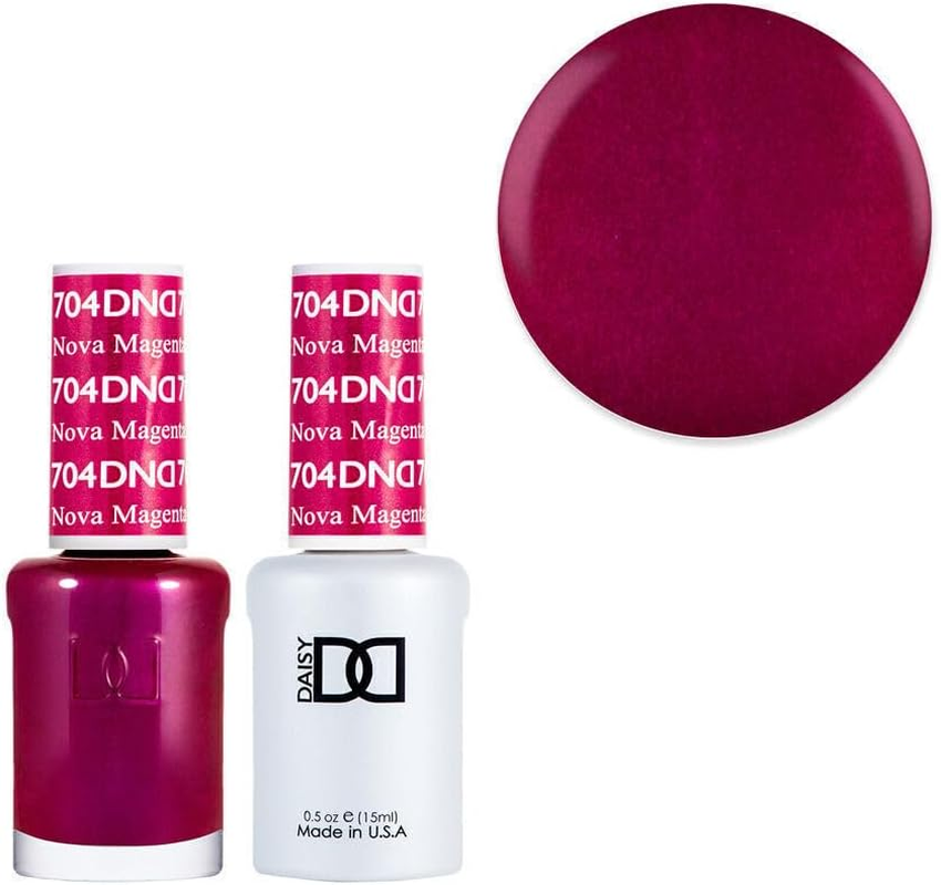 DND 704 Nova Magenta - Daisy Collection Gel & Lacquer Duo 15Ml