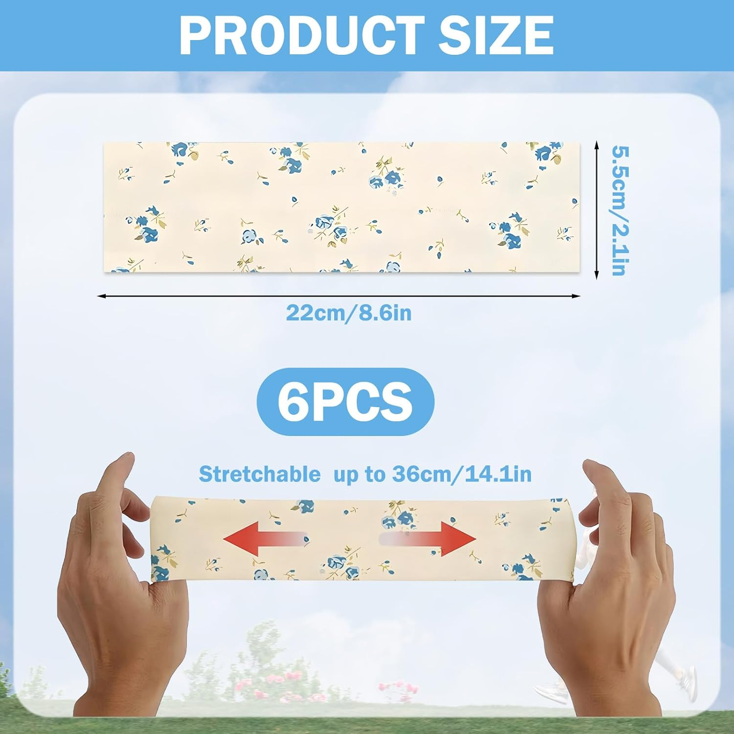 6 Pcs Headband, Headbands for Women'S Hair Stretchy Head Band for Doing Workout Yoga Makeup Running Headband Breathable Hair Band for Sweat Wicking image number 3