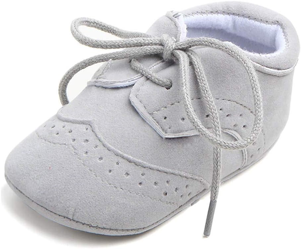 Anrentiy Baby Toddler Boys Girls Oxford Dress Shoes Classic Formal Infant First Walking Christening Shoes image number 5