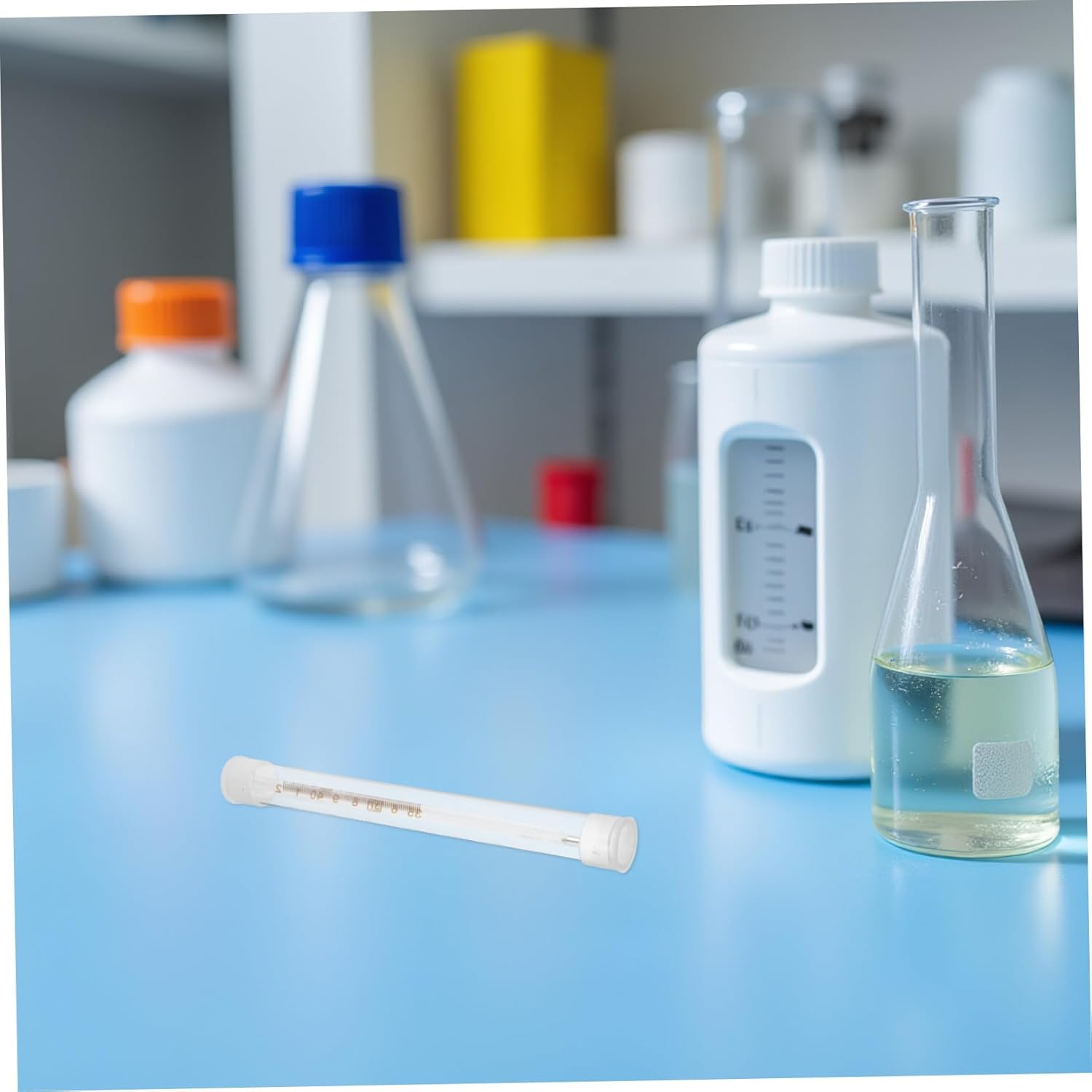 MAGICLULU 10Pcs Thermometer Storage Container Dustproof Protective Case for Travel and Home Use Transparent Plastic Tube Organizer with Drop and Impact Resistance image number 2