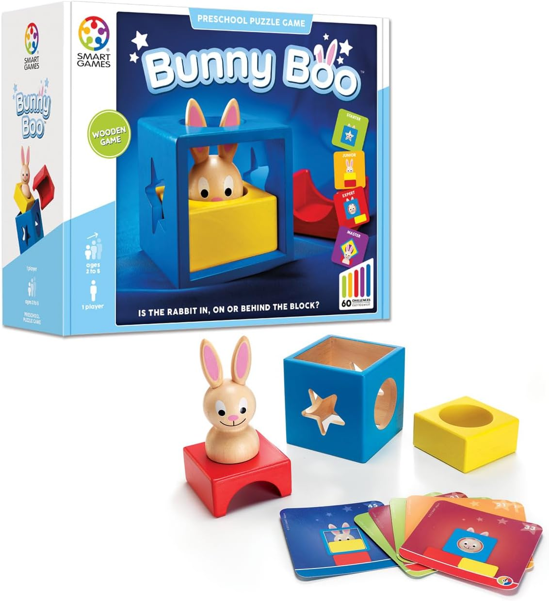 Smartgames - Bunny Boo, Preschool Puzzle Game with 60 Challenges, 2+ Years image number 3