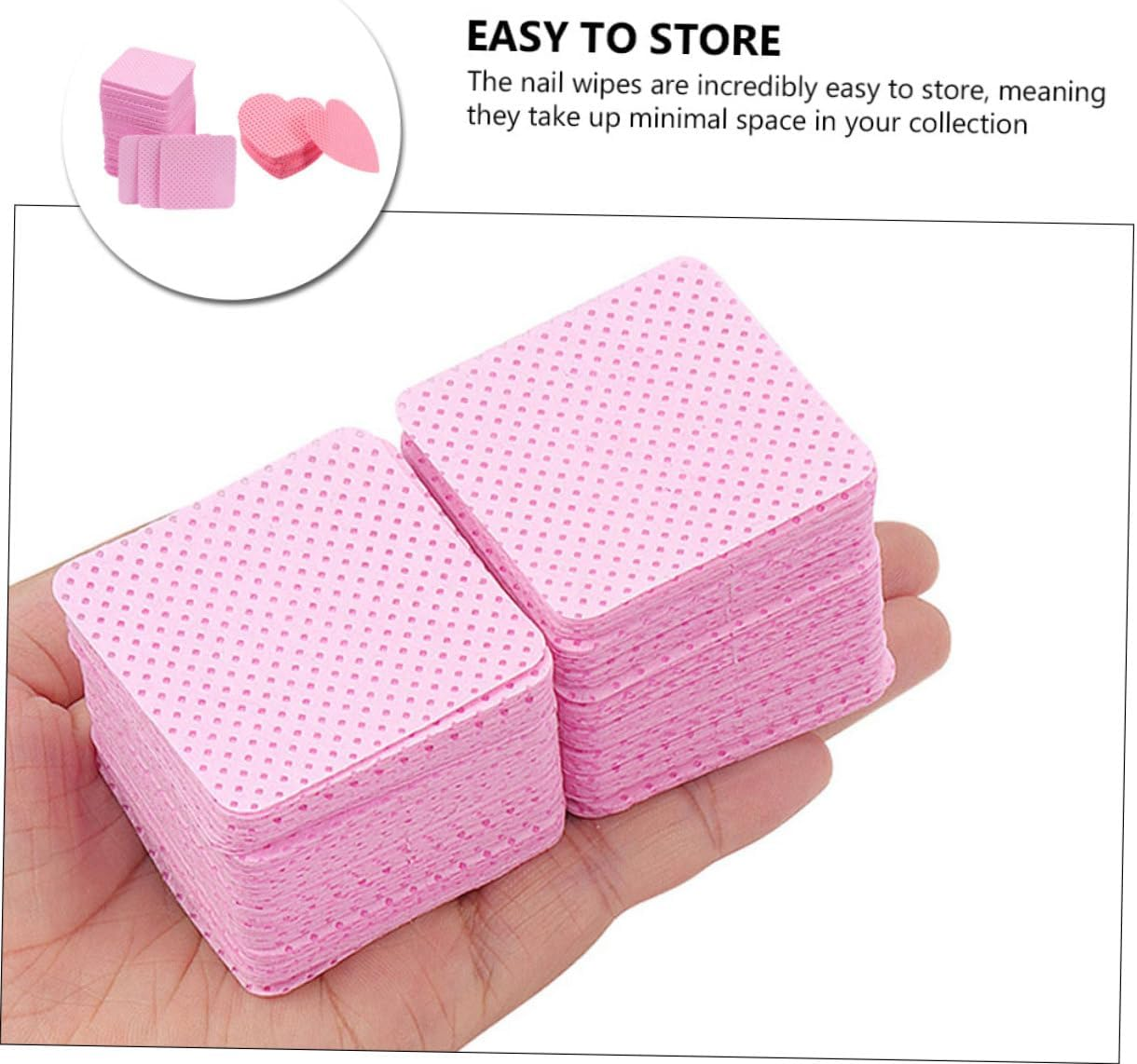 400Sheets Nail Polish Remover Wipes Cleaning Pads for Eyelash Extensions and Nail Polish Removal Lint Cotton Wipes image number 6