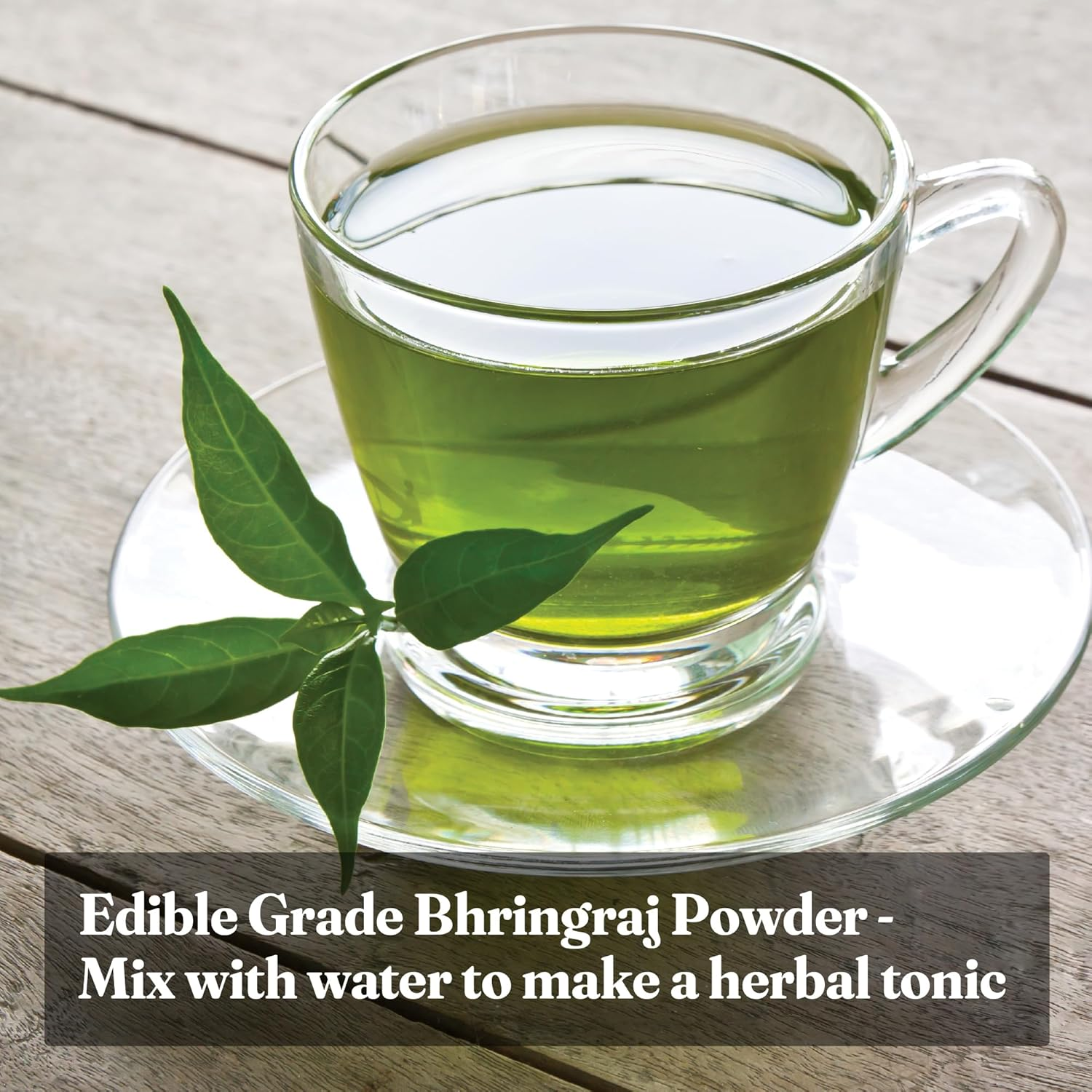 Organic Bhringraj Powder for Hair Growth, Skin and Eating (200 Grams) - 100% Natural, Eclipta Alba, Bringraj Powder, Bhringrajasava, Bringaraja image number 4