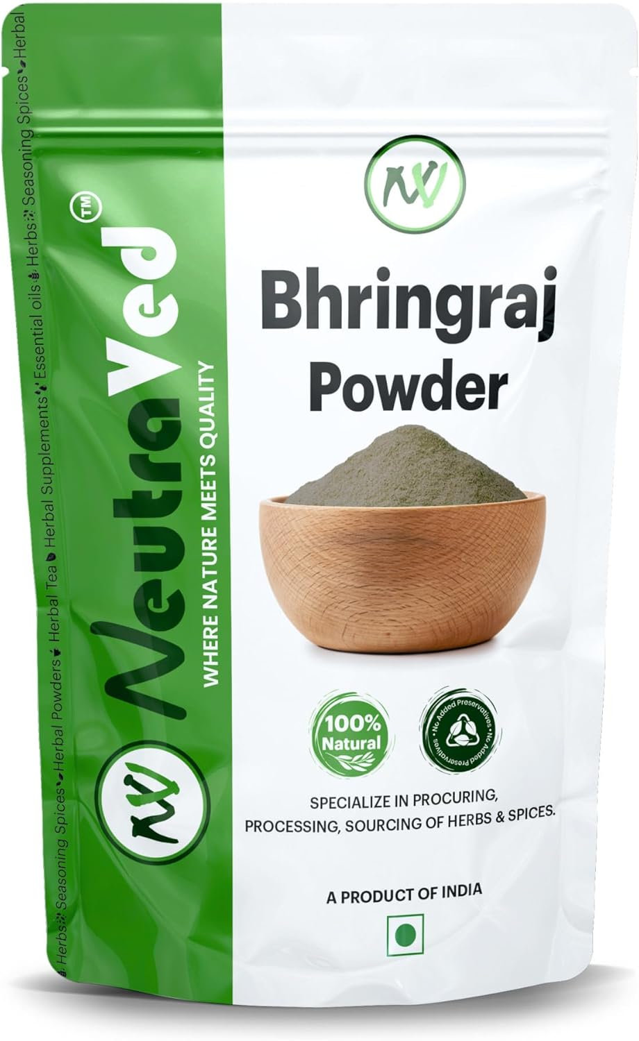 Neutraved Bhringraj Powder| Natural Bhringraj Powder for Hair - 200G image number 3