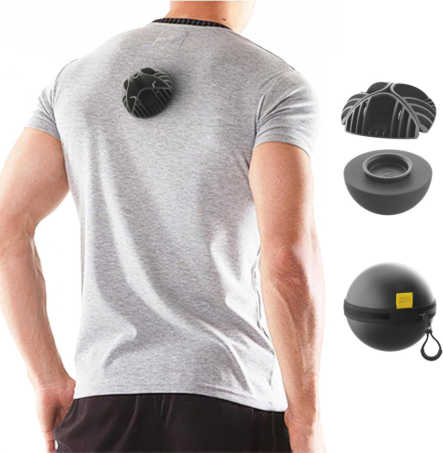Ball for Side Sleep Posture - Calma Clip V2 by Whole Nights, Sleep Aid for Back Snorers, anti Snoring Device, Attaches to Any Clothes and Keeps You in a Healthy Sleeping Position image number 1