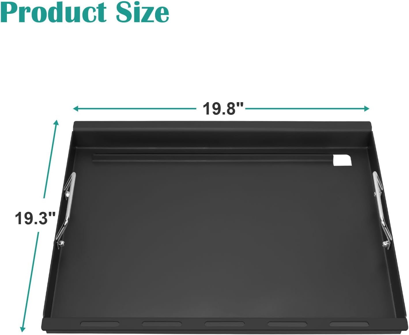 Griddle Inserts for Chargriller, Flat Top Griddle for Char-Griller 5050, 3001, 5650, 3030, 3725, King Griller 3008, 5252 Grill Models, Replacement Part for Char Grille Grates, Carbon Steel image number 5