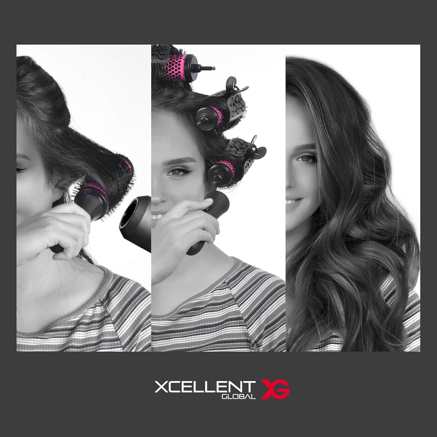 Round Hair Brush Set with Detachable Barrels Styling Tool, 6 Barrels 1 Handle 6 Clips, Small Medium Large image number 5