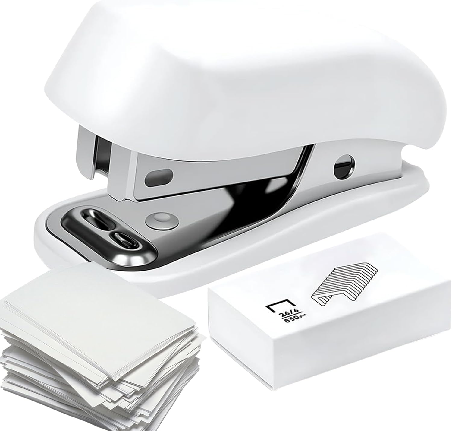 Mini Stapler - Built-In Staple Remover Office Stapler,Cute Booklet Paper Binding Tool Teacher Supplies for Desktop School Home Studio Classroom Outdoor