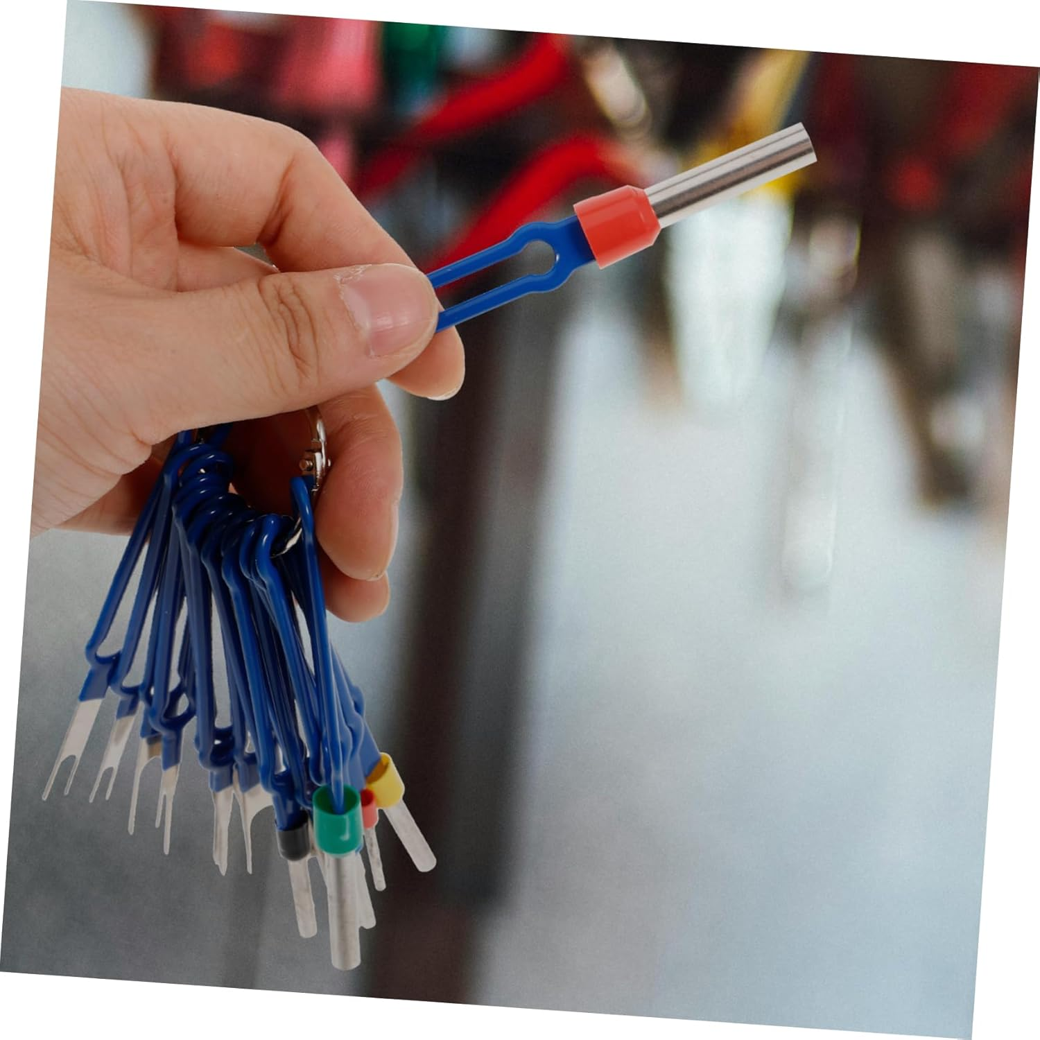 TOPPERFUN 18Pcs Professional Automotive Wire Harness Disassembler Terminal Removal Tool Pin Extractor Electrical Tools Easy to Use