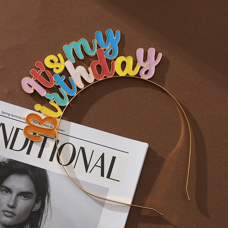 Happy Birthday Tiara for Women It'S My Birthday Headband for Girls Birthday Party Headpiece Hair Accessories for Daughter Sister Best Friends Birthday Gifts image number 3