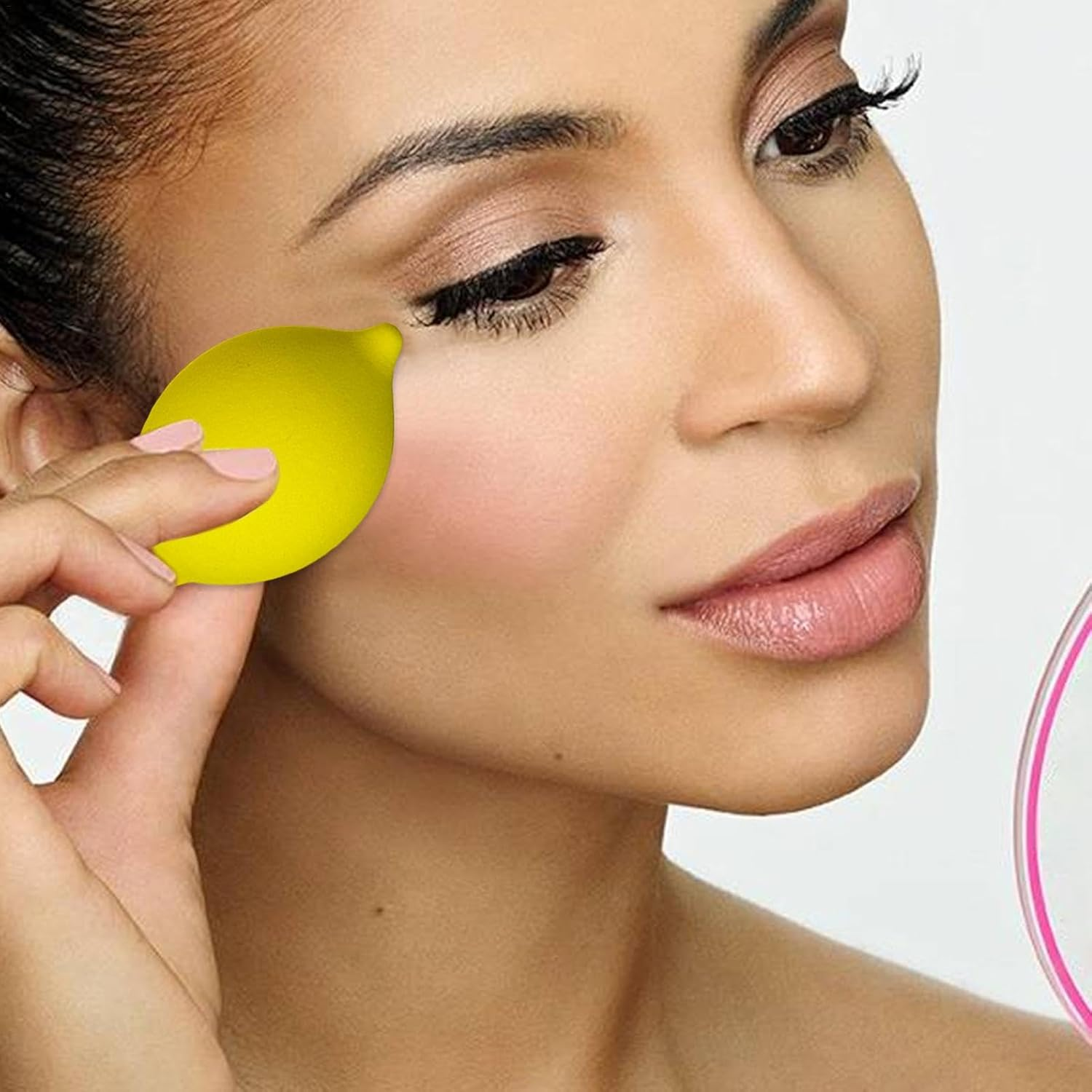 Fruit Shaped Cosmetic Sponge, Blender Foundation Beauty Sponge, Cute Soft Fruit Shape Beauty Sponge Makeup Blender Cosmetic Sponge for Women Girlfriend Mom Wife image number 2