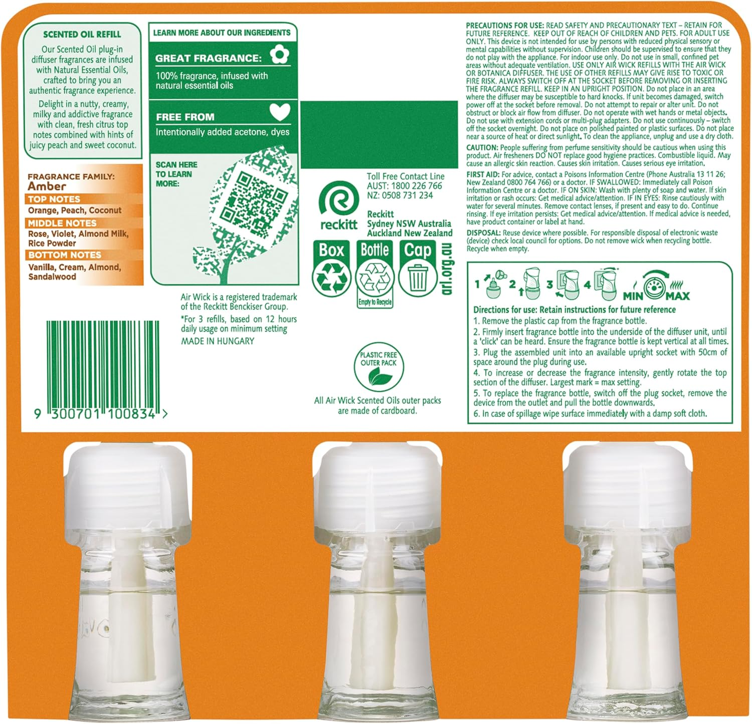 Air Wick Sweet Vanilla & Shea Butter Plug-In Triple Refill