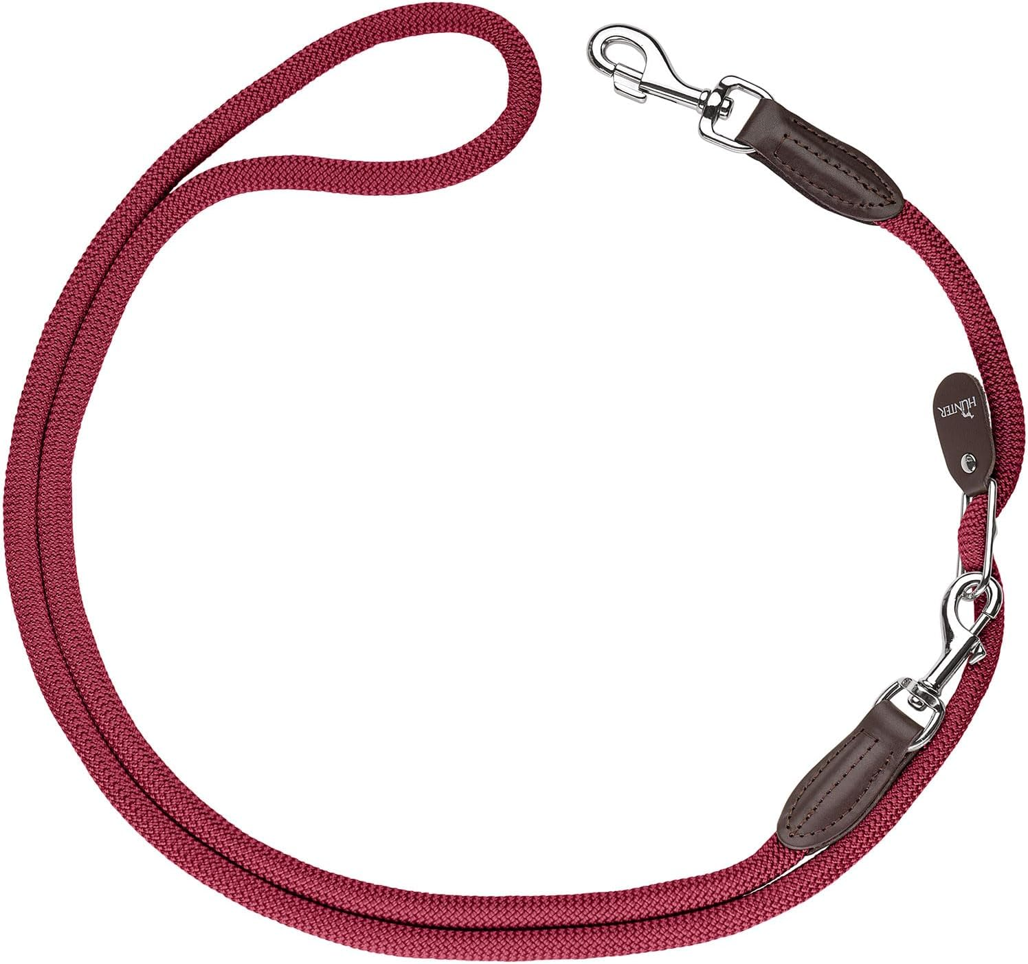 HUNTER Vario Freestyle Dog Lead Colour: Bordeaux, Infinitely Adjustable Length, Robust & Non-Slip Rope, Weatherproof & Easy to Clean, Perfect for Everyday Use and Training, Size: 10/200 image number 1