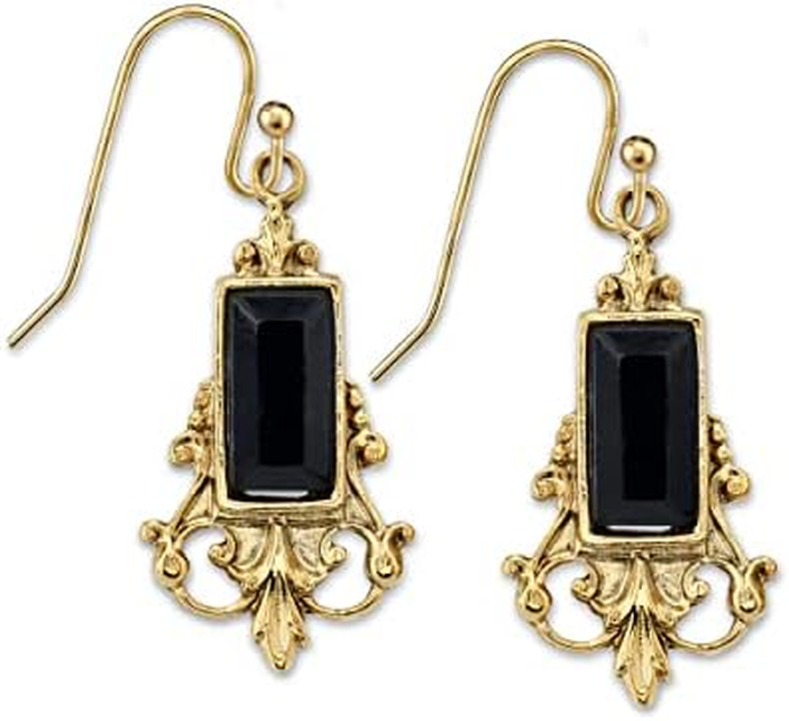 1928 Jewelry Gold-Tone Carnelian Drop Earrings image number 2