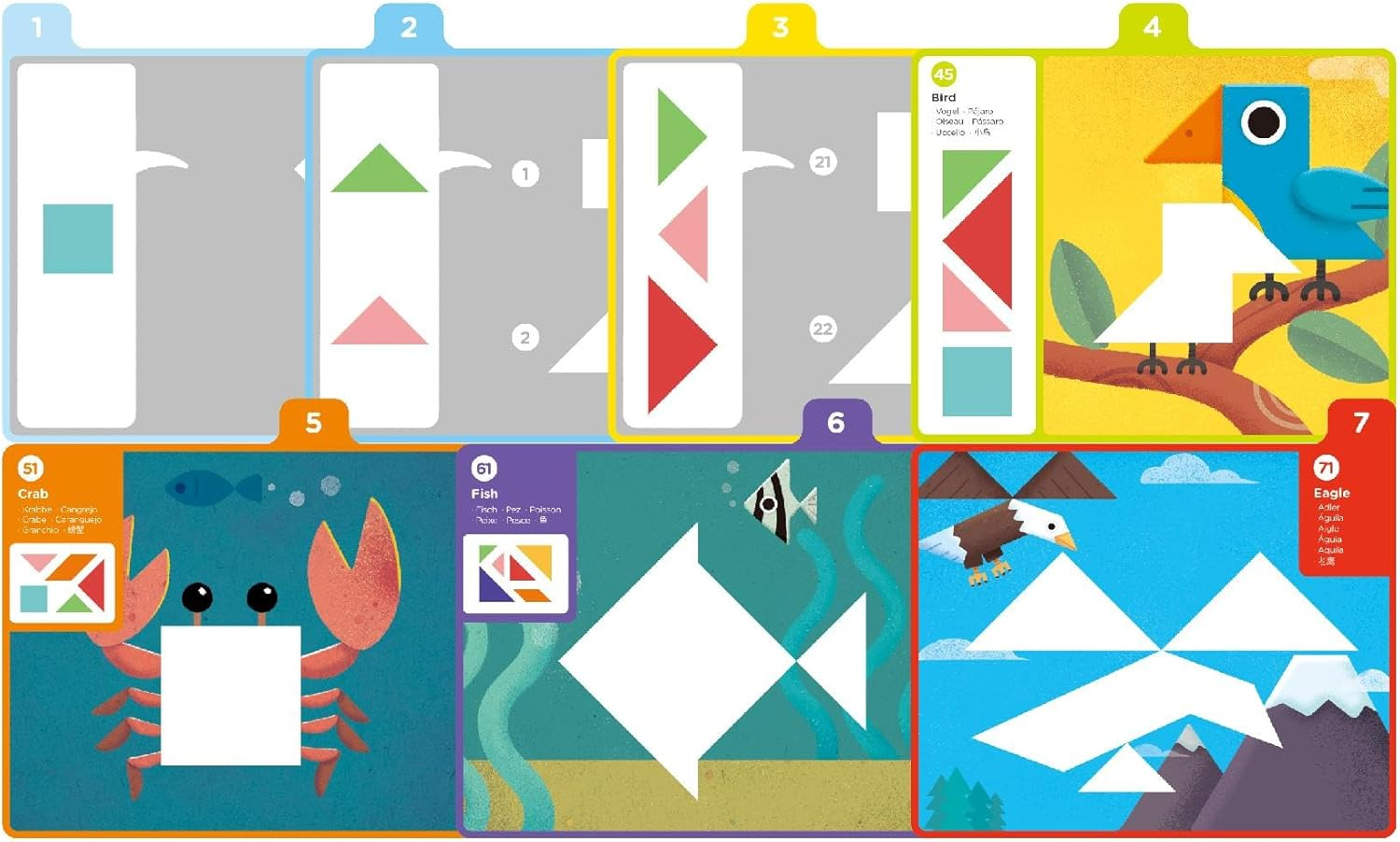Mieredu Magnetic Tangram Starter Kit image number 4